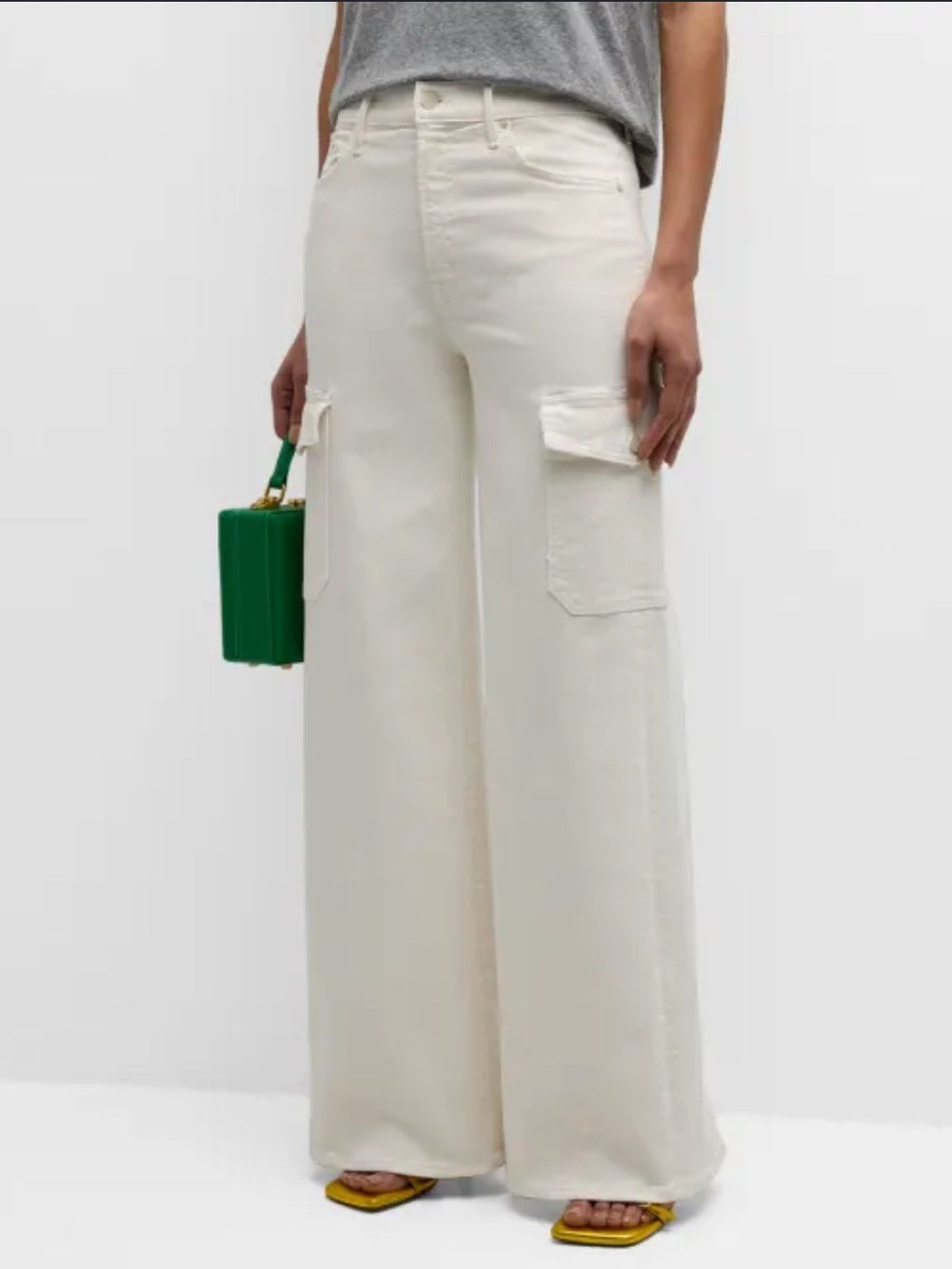 MOTHER Undercover Cargo Sneak in Cream Puff size 31